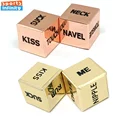 2Pcs Set Sex Dice 6-sided Zinc Electroplating Dices D6 DND Dice Set Date Night Creative Couple Dice Valentine's Day Gift