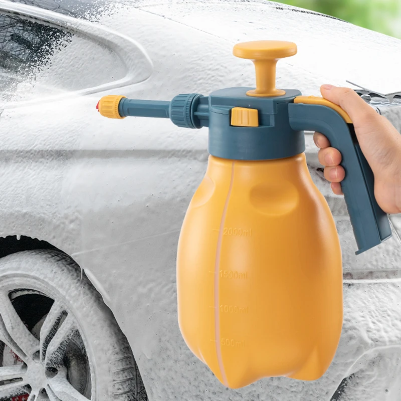 2L Foam Sprayer Car Wash Hand-held Foam Watering Can Air Pressure Sprayer  Plastic Disinfection Water Bottle Car Cleaning Tools - AliExpress