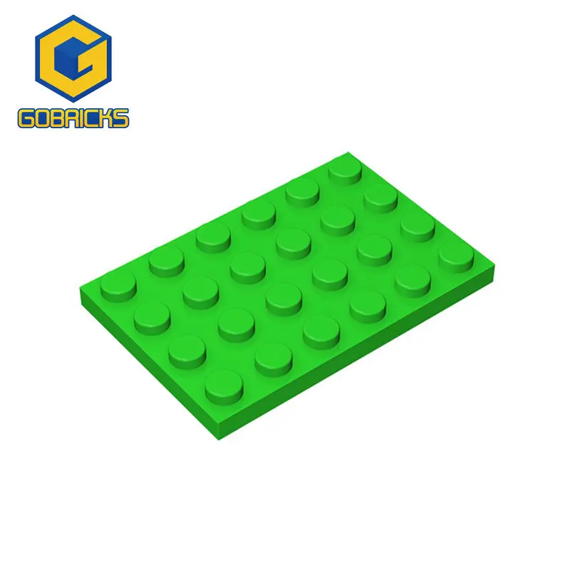 Gobricks 10Pcs Small Particle 3032 4x6 Building Block Plate DIY Parts Buildmoc Compatible Assembly Particle Creative Gift Toys-animated-img