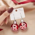 Merry Christmas Resin Sequin Bulb Christmas Earrings For Women Snowflake Star Ball Dangle Earring New Year Festival Jewelry Gift