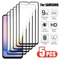 5Pcs Tempered Glass For Samsung Galaxy A05 A15 A25 A35 A55 Screen Protector A04 A14 A24 A34 A54 F04 F14 F34 F54 Protective Film