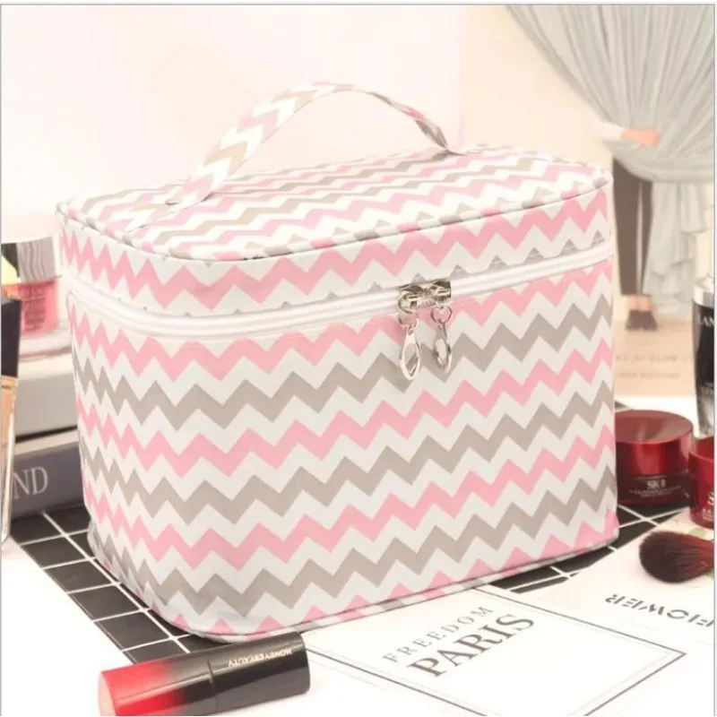 Women'S Large Capacity Cosmetic Bag Toiletry Storage Organizer Beauty Pouch Girls Travel Foldable Waterproof Makeup Case Handbag-animated-img