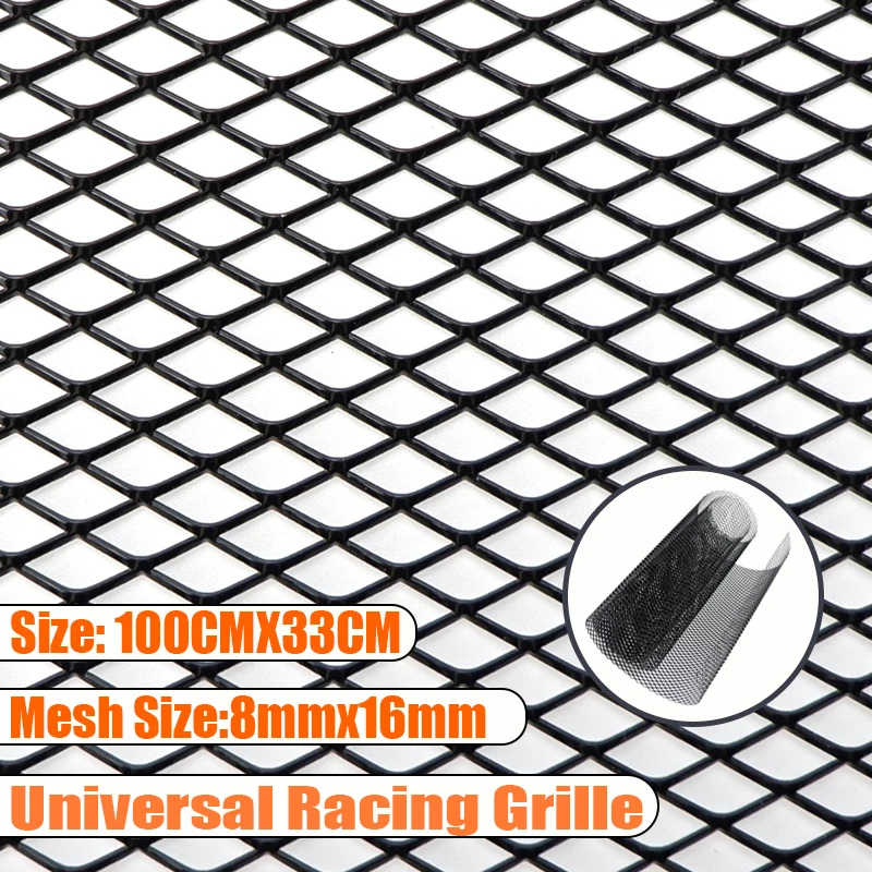 Universal Aluminum Mesh Car Radiator Grille Front Bumper Modified Mesh Sheet Car Exterior Protection Accessories 8mmx16mm-animated-img