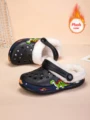 Winter Kids Sandals Fur Children's Slippers Baby Girls Shoes Non-Slip Clogs Cartoon Cute Infant Girls Sandals Boys Shoes preview-1