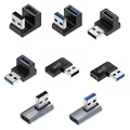 usb 90 degree adapter Left Right Angled USB A Male To Female Adapter Connector For PC preview-1