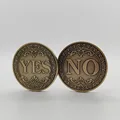 1PC Bronze Yes or No Commemorative Coin Souvenir Non-currency Coins Game Prop Challenge Coins Collection Decoration Crafts preview-1