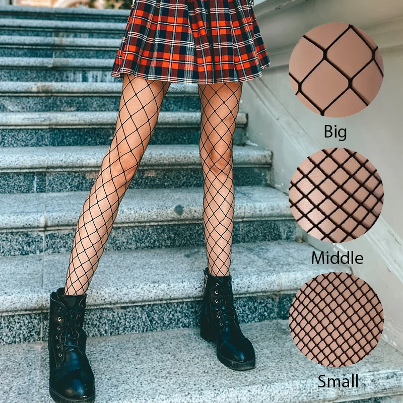 Women Sexy Pantyhose Mesh Fishnet Nylon Tights Long Body Stockings Jacquard Step Foot Fashion Seam Lingerie Ladies Black Hosiery-animated-img