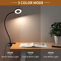 LED Reading Light with Clamp 3 Color & 10 Brightness Desk Lamp Flexible Gooseneck Book Lamp Kids Reading Night Light Book Light preview-1