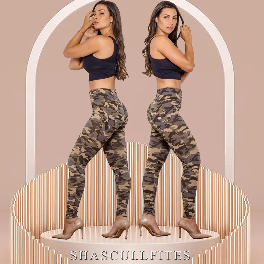 Αγορά Γυμναστική  Shascullfites gym and shaping Camo Workout Leggings  Camouflage Yoga Pants High Waist Tight Fitting Legging Zipper Fly