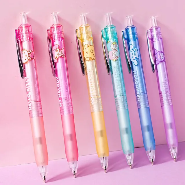 6Pcs Sanrio erasable pen kawaii gel pens korean stationery