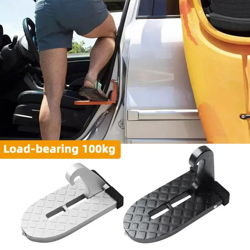 Auto Gear Door Step Easy Access to Roof Supports Both Feet Foldable Car Roof Rack Step Glass Breaker Safety Hammer Hook Pedal-animated-img