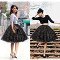 Black Multi-Layers Tulle Tutu Skirts Jupe Femme Saia Midi Summer Belly Dance High Waist Bridal Accessories 2023 Under Skirt