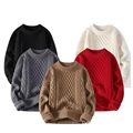 Men Korean Fashion Sweater Autumn Winter Warm Knitwear Pullovers Loose Casual Sweatshirts Knitted Jumper Streetwear Male Clothes preview-1