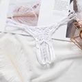Thongs Women Sexy  Lingerie  See Through Panties  G-String  Mini  Pearl Massage Hollow Out preview-4