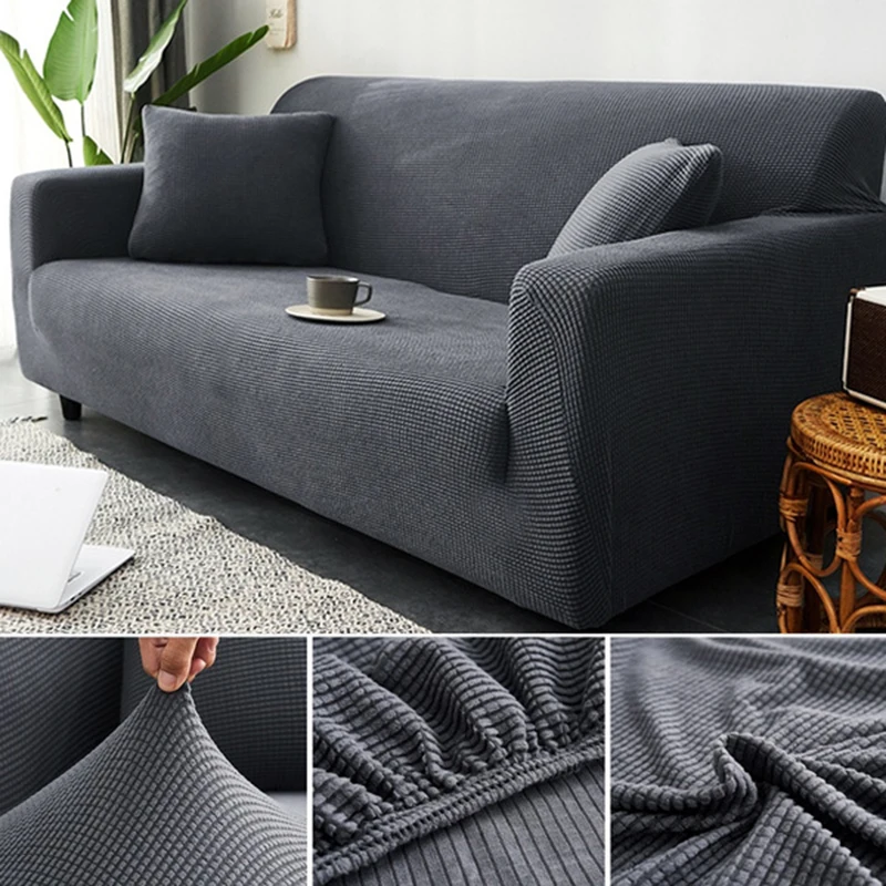 Thick Jacquard Sofa Cover for Living Room Elastic Cover for Sofa Couch Armchair 1/2/3/4 Seater L Shaped Corner Sofa Cover-animated-img