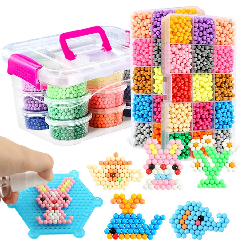 300pcs DIY Water Spray Beads 36 Colors Refill Beads Puzzle Crystal Set Ball Game 3D Handmade Magic Toy for Children Manualidades-animated-img