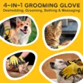 Pet Grooming and Bathing Gloves Effective Pet Hair Remover for Cats Dogs Horses Long Short Fur Deshedding Gloves for Pets preview-1