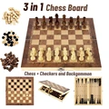 3 ב 1 מסיבת לוח משחקי שולחן קוביות שחמט שש בש לוח בידור נסיעות משחקים דמקה שחמט