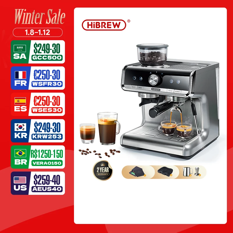 Αγορά Συσκευές κουζίνας  HiBREW Barista Pro 19Bar Bean to Espresso,Cafetera  Commercial Level Coffee Machine with Full Kit for Cafe Hotel Restaurant H7