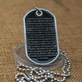 United States Firefighter Fireman Dog Tag with Prayer Challenge Coin Thin Red Line Souvenirs Necklaces Men's Accessories preview-4