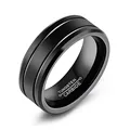 Fashion Black Stainless Steel Ring For Men Punk Vintage Male Ring Jewelry Fashion Men's Big Ring Wholesale preview-5