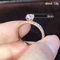 925 Sterling Silver Wedding Engagement Ring for Women Female Romantic Girlfriend Birthday Gift Fashion Crystal Zircon Jewelry preview-3