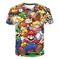 Baby Boy Super Marios Tshirt Kids Anime Summer Fashion Children's Cartoon Boy Girls One Piece T-shirts Sonic Marios Short Sleeve