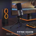 FIFINE USB Condenser Microphone with Gain Knob,Metal Recording Mic for Home Studio,Podcasting,Voice-over,Laptop,Windows -K669 preview-1