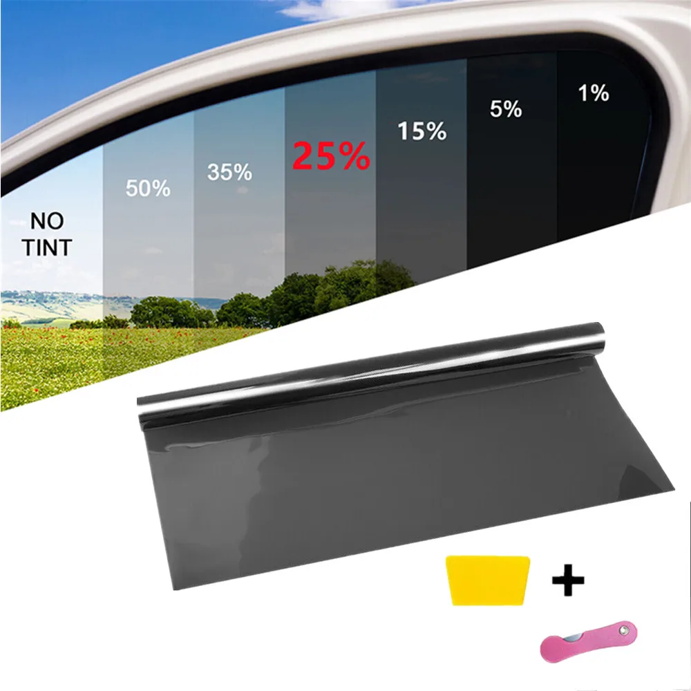 300CM Uncut Roll Window Tint Film Insulation Polarized Film Car window Sunshade for Car UV Home Office Glass-animated-img