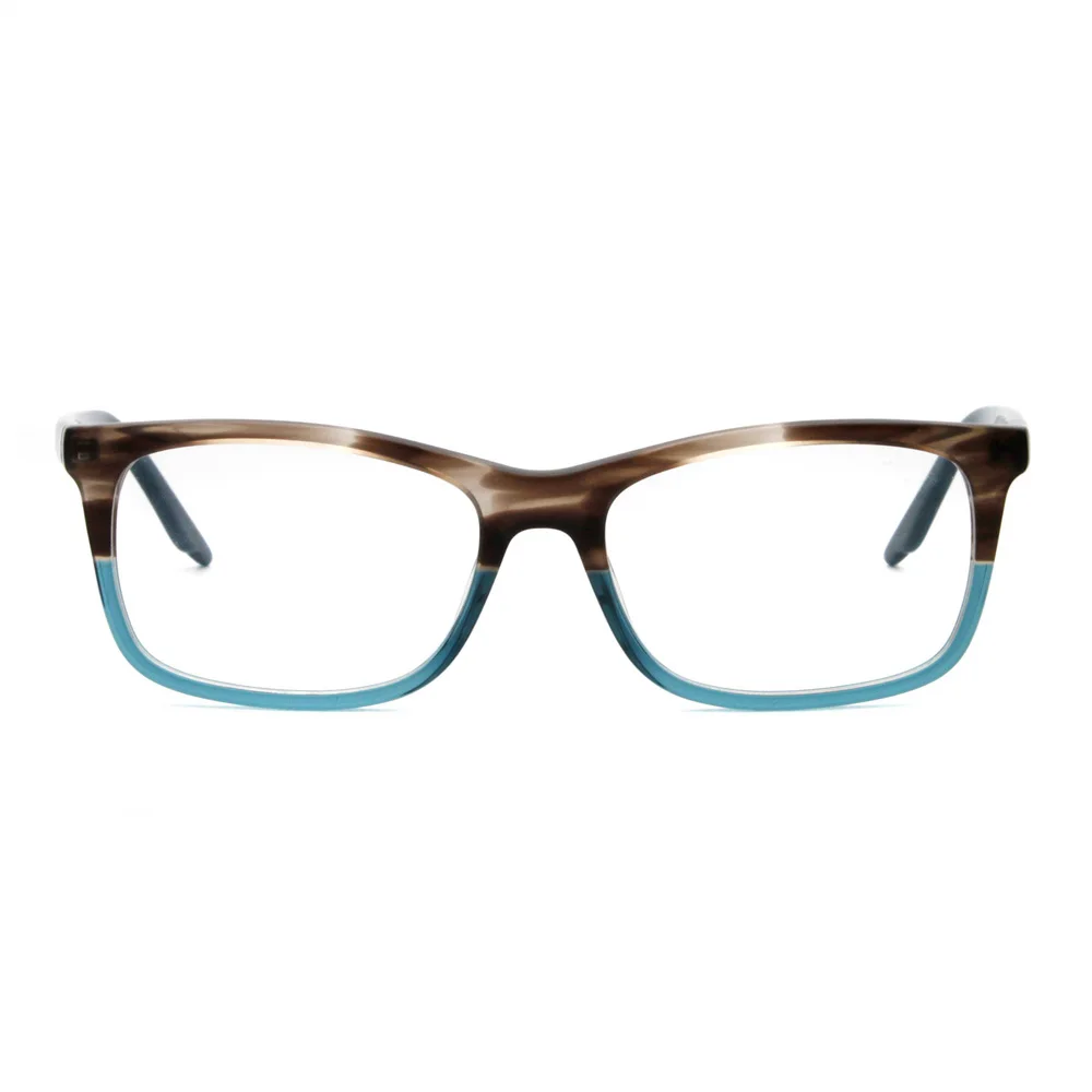 blue and brown eyeglasses