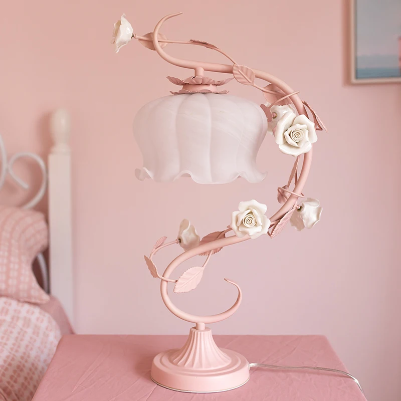 pink flower lamp