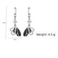 925 Sterling Silver Earrings Designed Bow Zircon Long Earrings Engagement Jewelry Gift For Women Charm preview-4