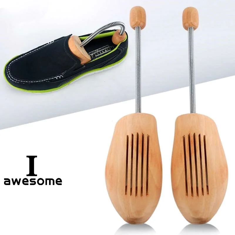 1 Pair Wooden Shoe Tree Unisex High-grade Spring Shoes Adjustable Support Shoe Stretcher Shaped Fixed Shoes Without Distortion-animated-img