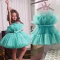 קיץ שמלת תינוק מסיבת יום הולדת ילדה רכה שמלת נסיכה קשת רשת חתונה ילדת פרחים אלגנטית שמלת ערב
