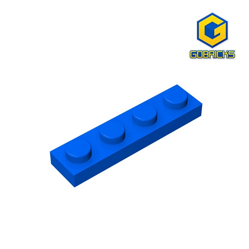 Gobricks 10PCS MOC Bricks Parts Plate 3710 1x4 Compatible Assembles Particles For Building Blocks DIY Bricks Educational Toys-animated-img