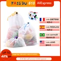 5pcs Colorful Reusable Fruit Vegetable Bags Net Bag Produce Washable Mesh Bags Kitchen Storage Bags Toys Sundries preview-1