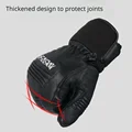 Durable Three Fingers Ski Gloves Women/Men Thickened Sheepskin Winter Gloves Windproof Waterproof Cycling Gloves preview-2