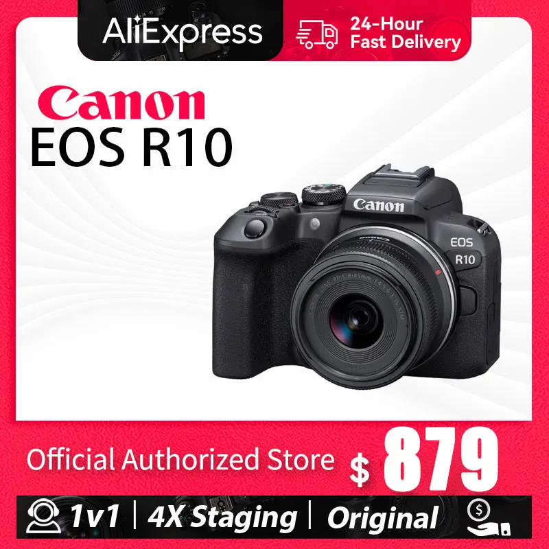 Купить Алиэкспресс Canon EOS R10 APSC Flagship Professional Digital Mirrorless Camera High