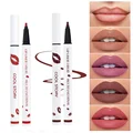 Liquid Lipliner Pencil Long Lasting Lips Cosmetic Tool Matte Soft Lip Liner Stick Quick Drying Smudge Proof Natural Lipstick Pen preview-2