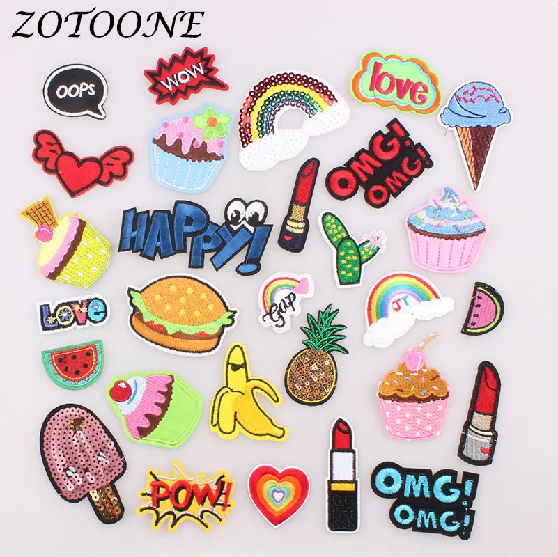 Buy ZOTOONE Iron On Heart Patches For Clothes Embroidery Applique