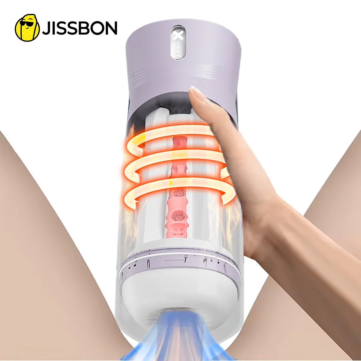 Jissbon Sucking Male Masturbator Automatic Masturbation Machine Heated Sex Toys for Men Pocket Pussy Penetration for Men Blowjob-animated-img