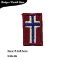 Big Medium and Small Norway Flag Icon Towel Embroidery Applique Patches For Clothing DIY Iron on Patch on the sticker preview-2