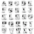 Hot Sale  26 Letter A~Z Alphabet DIY Name Beads Fit Original Pandora Charm Bracelet Bangles Fine Jewelry preview-1