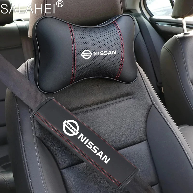 Car Seat Neck Pillow Headrest Cushion Protection Shoulder Pad For Nissan Juke Versa J11 Note Sentra Skyline Pathfinder Accessory-animated-img