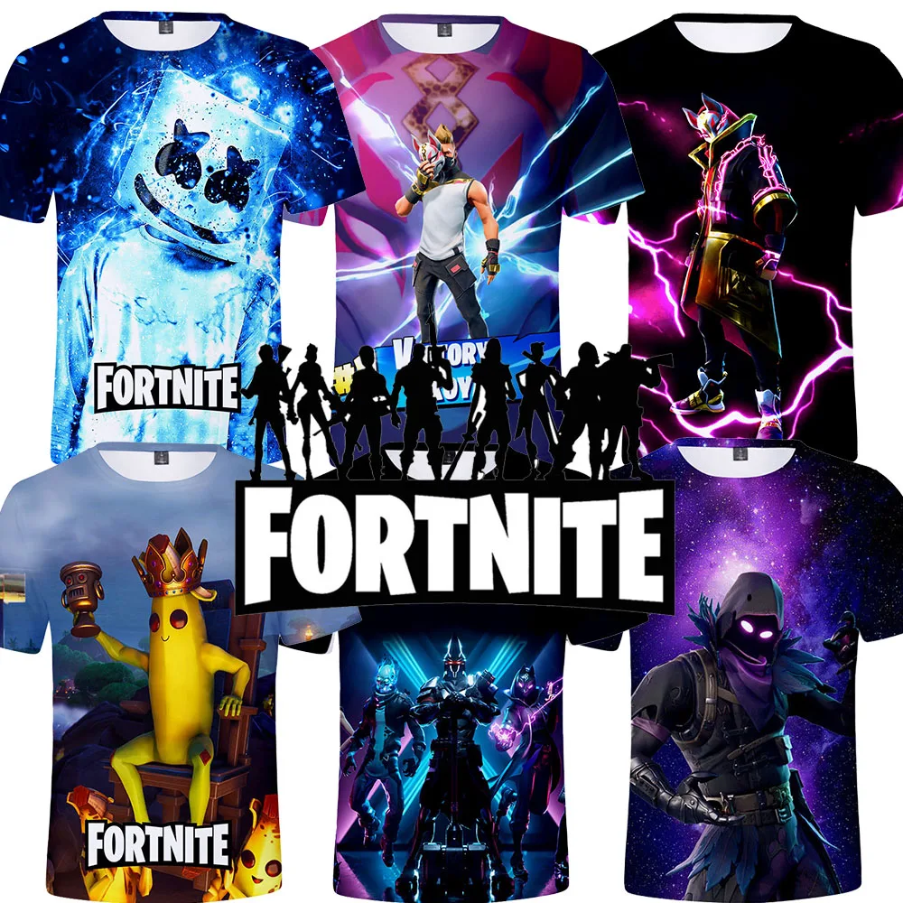 Αγορά Αλυεξάρτηση | Christmas Fortnite 3d T-shirt Tees Battle Royale  Streetwear Kids Victory Game Men and Women Harajuku T Shirt Teen Clothes