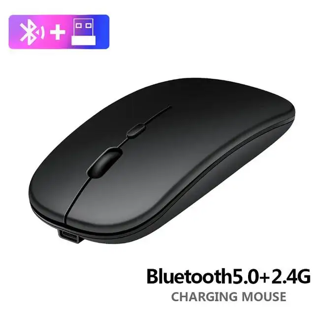 New Bluetooth Wireless Mouse USB Optical Rechargeable Mouse for Computer Laptop PC Macbook Gaming Mouse Gamer 2.4GHz 1600DPI-animated-img