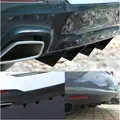 Curved-shaped Rear Bumper Lip Diffuser 4pcs Shark Fins Aprons Cover Stickers For Civic Sedan 4Dr 2016-2020 Decora Accessory preview-2