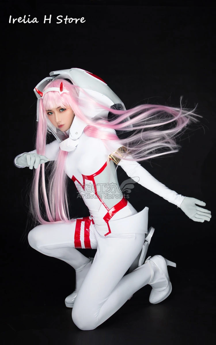 Купить Костюмы и аксессуары для Пурима | Irelia H Store 02 DARLING in the  FRANXX Anime Cosplay Zero Two cosplay costume Console driving suit jumpsuit  Full Set White one