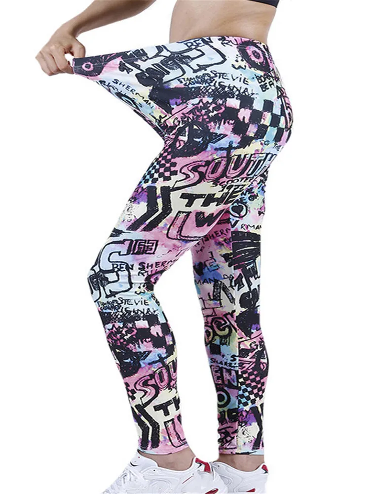 CUHAKCI Floral Sexy Pants Printed Legging Women Love Fitness Leggins Push  Up Trousers Casual High Quality Sport