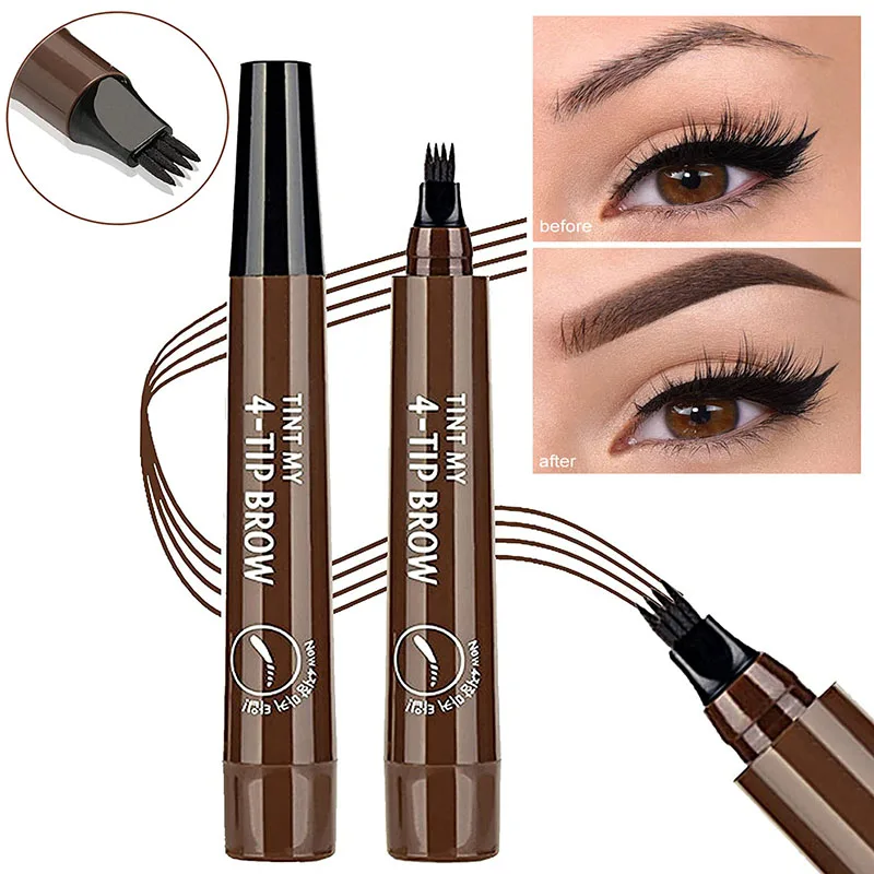 4 Point Eyebrow Pencil Maquillajes Para Mujer Waterproof Liquid Eyebrow Pen Makeup Long Lasting Cosmetic Microblade Brow Pencil-animated-img